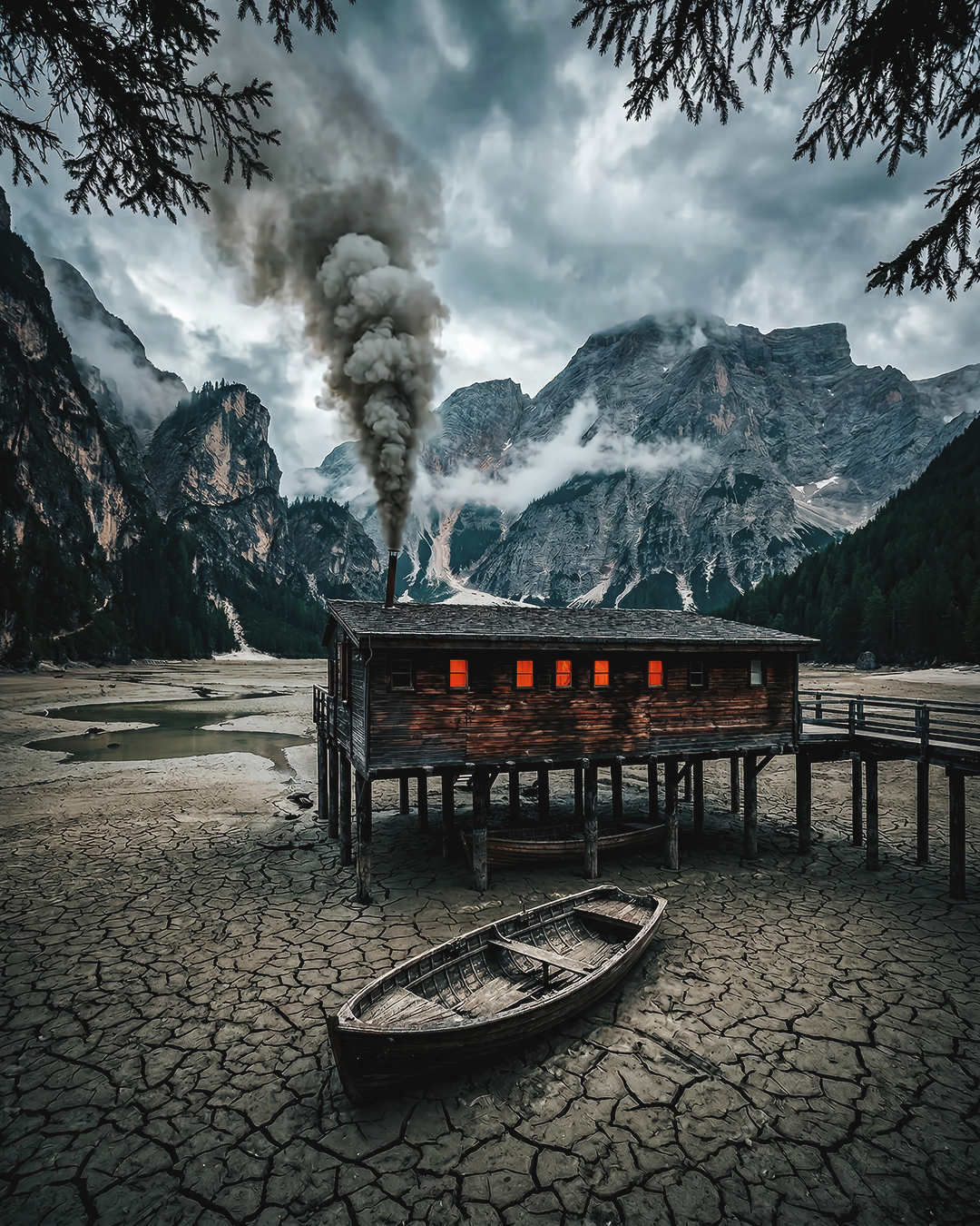 Wildnis: Wasser, Wald und Himmel finden zusammen zu einem Ort, der nicht erklärt werden will.