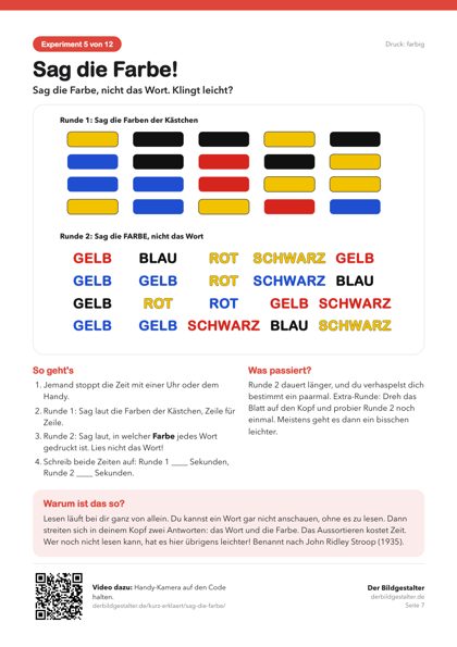 Seite 7: Sag die Farbe!