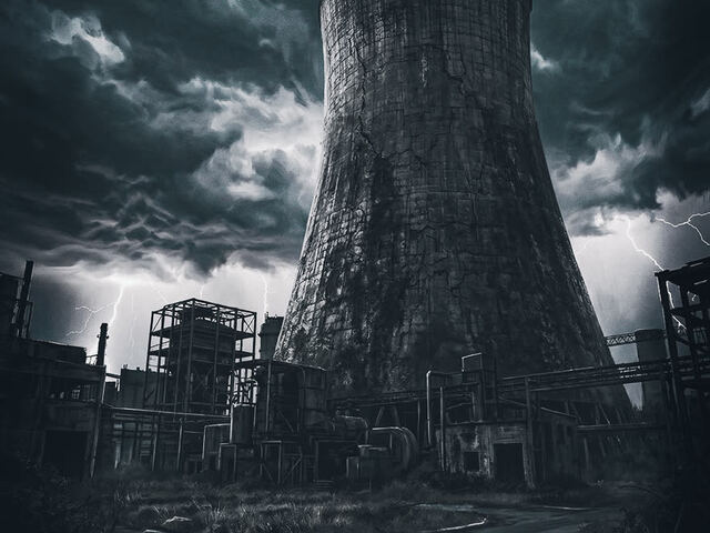 Der Kühlturm mit der LUT Bleach Bypass.