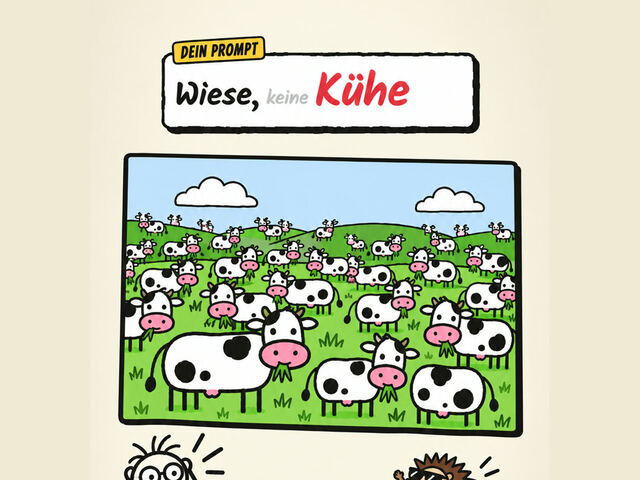Szene aus dem Erklärvideo „Warum die KI das Wort „nicht“ überhört“